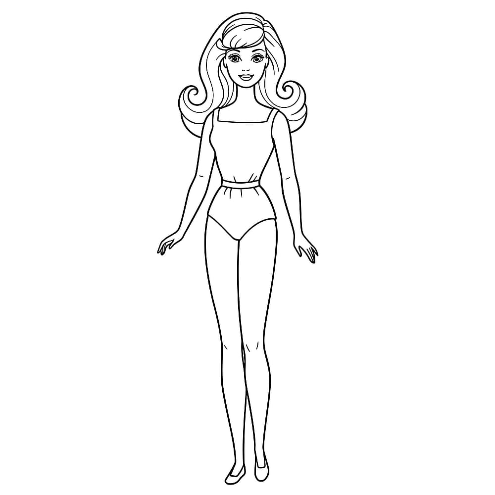 Chic Fashion Doll Coloring Page coloring page