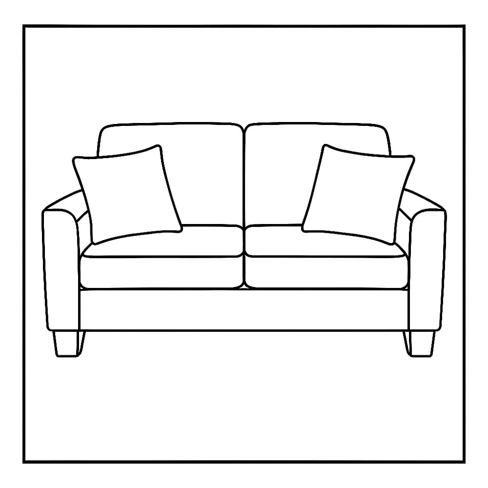 Comfy Two-Seater Sofa Coloring Page coloring page