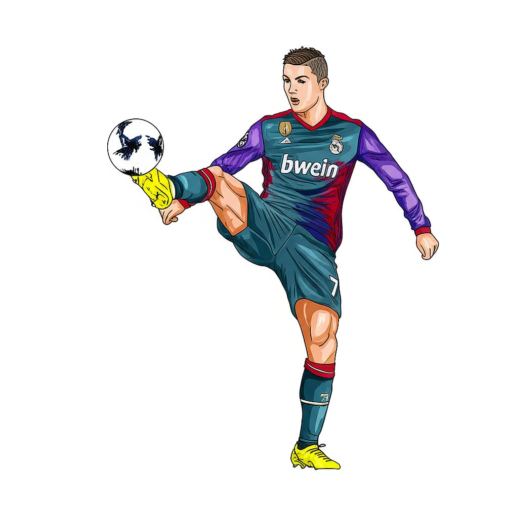 Cristiano Ronaldo Legendary Goalscorer Coloring Page colored version