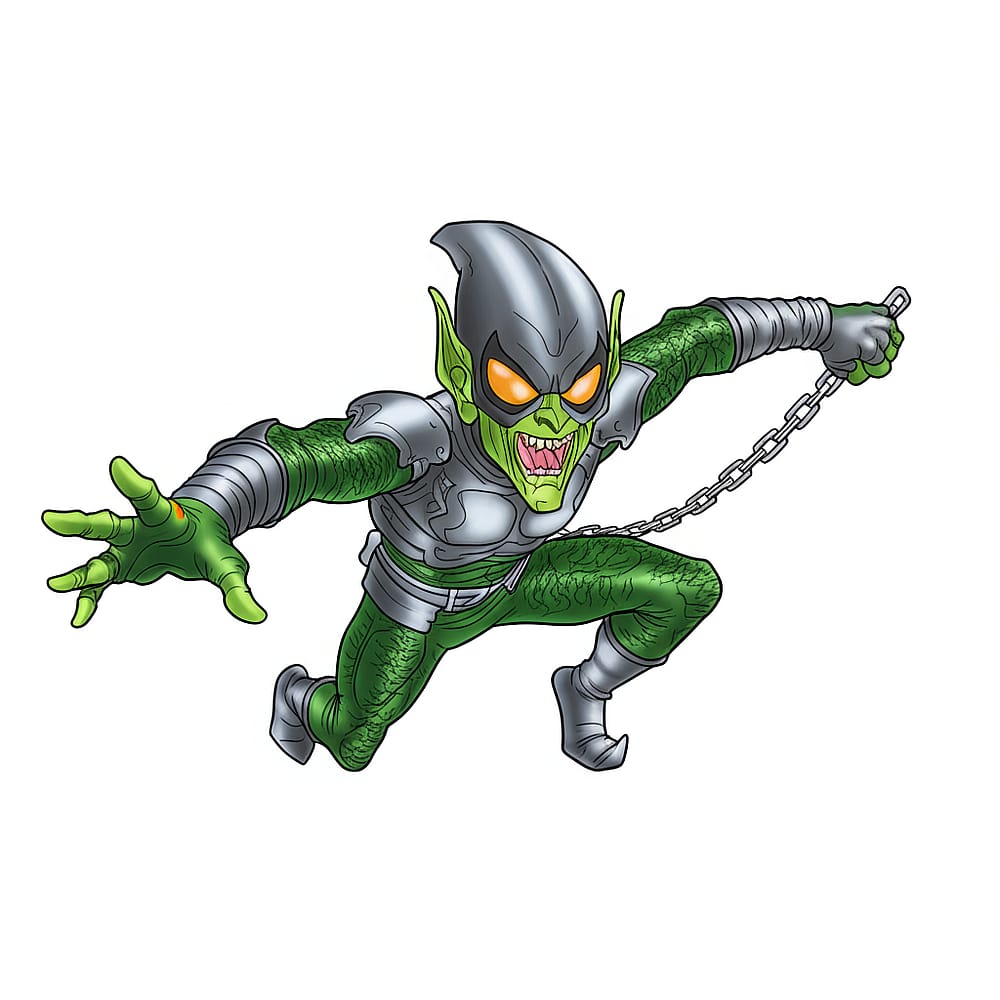 Dynamic Green Goblin Coloring Page colored version