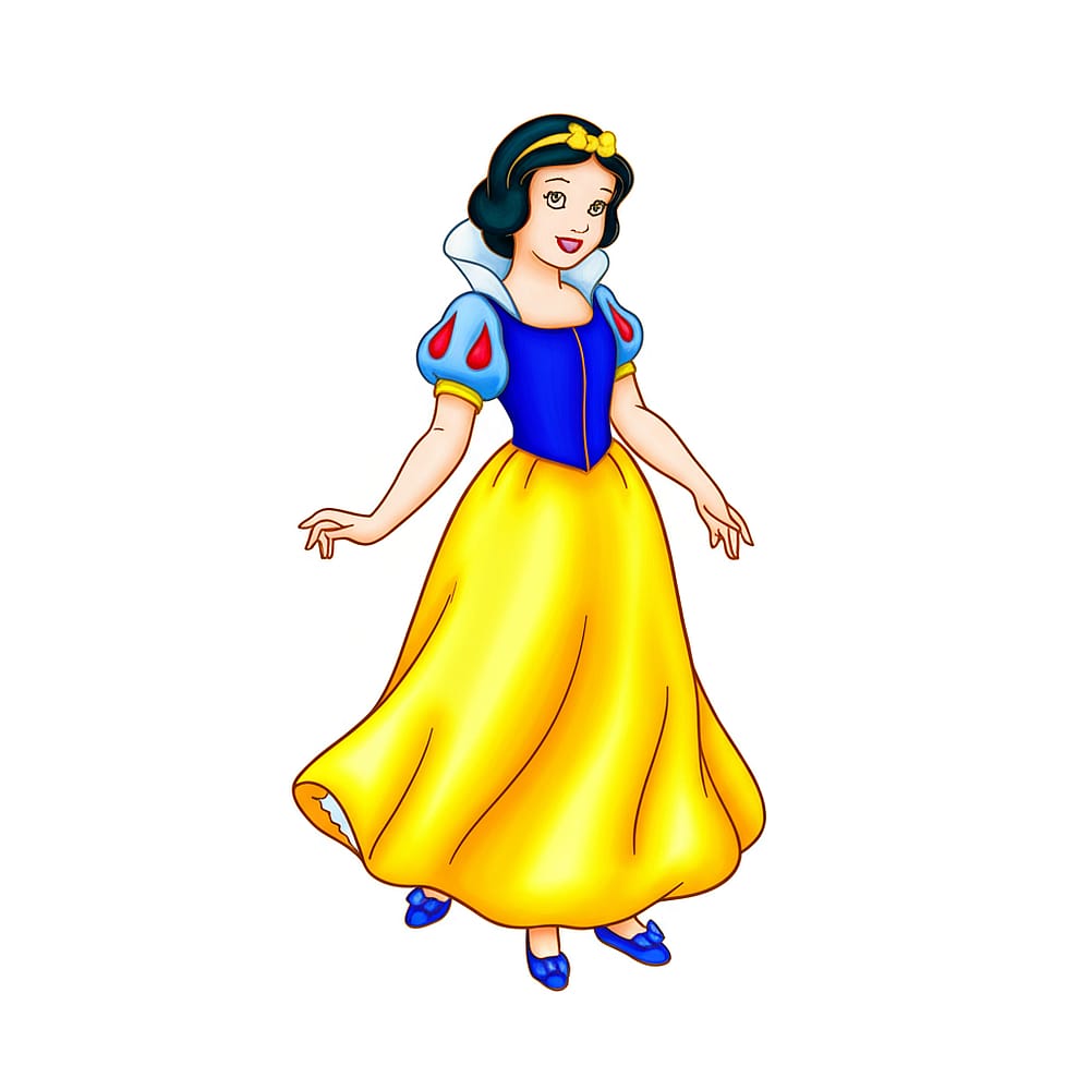 Enchanting Snow White Coloring Page colored version