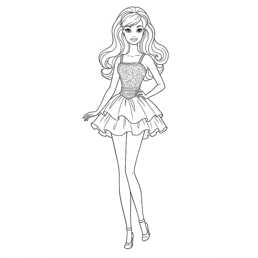 Fashion Fun Barbie Coloring Page coloring page