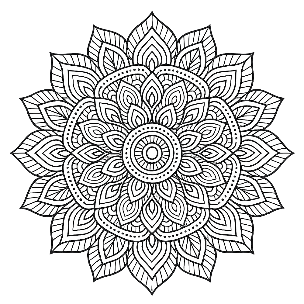 Intricate Floral Mandala Coloring Page coloring page