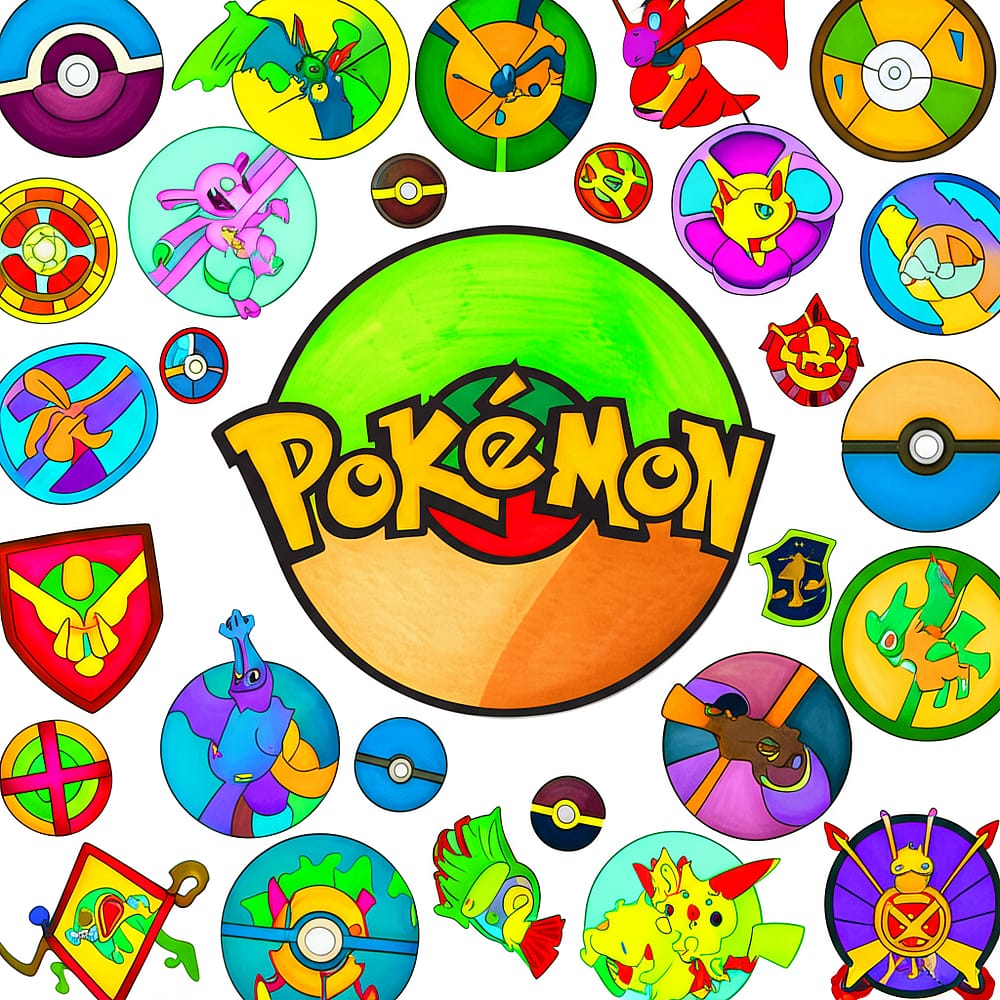 Pokémon Universe Collage Coloring Page colored version