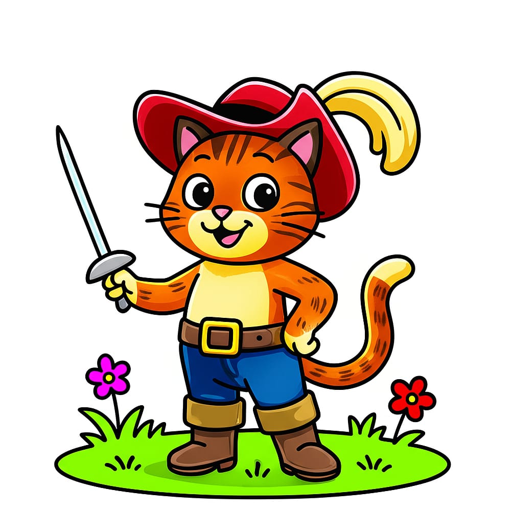 Brave Puss in Boots Coloring Page Adventure colored version