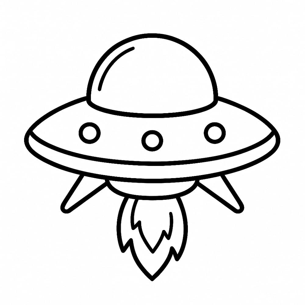 Alien Spaceship Adventure Coloring Page coloring page