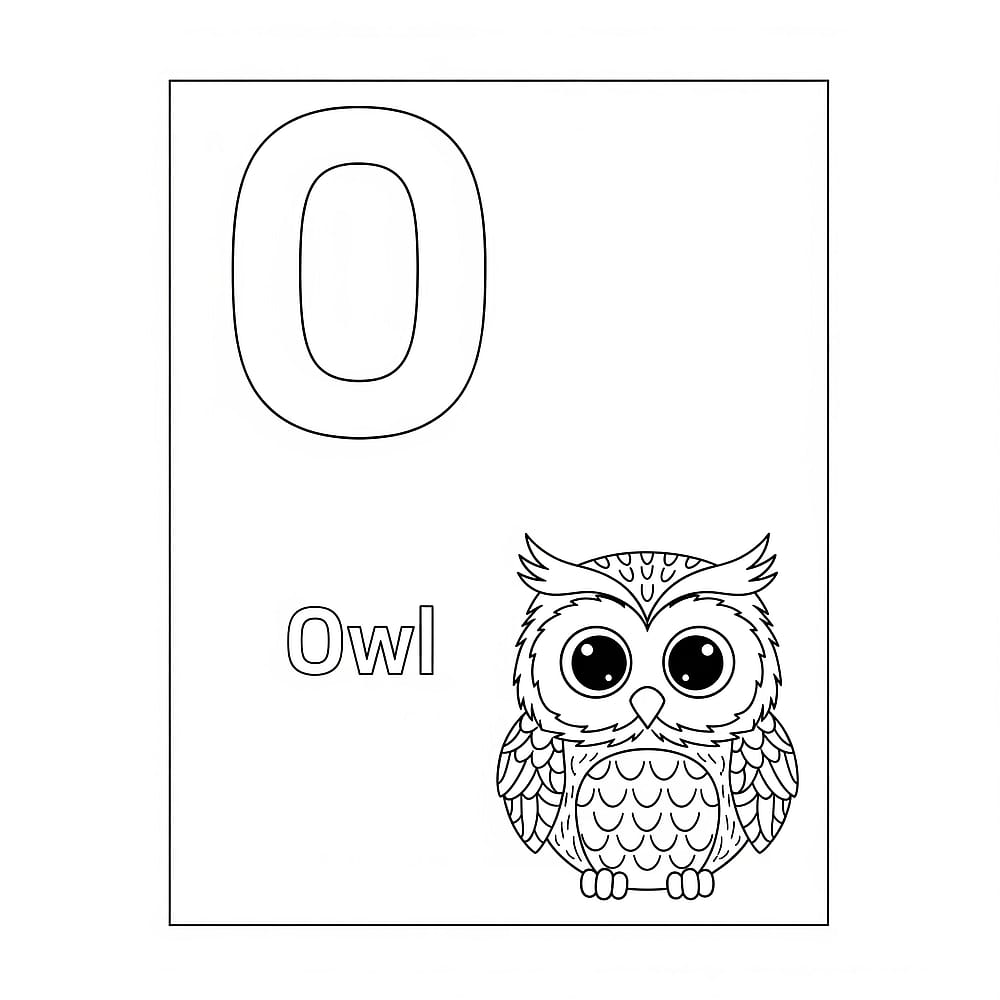 Alphabet Owl Coloring Adventure Coloring Page coloring page