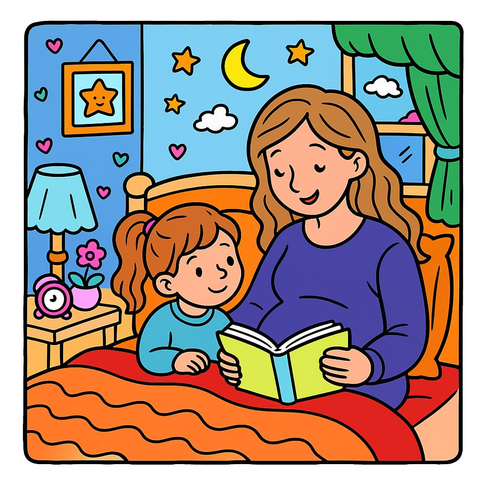 Bedtime Story with Mom colored version