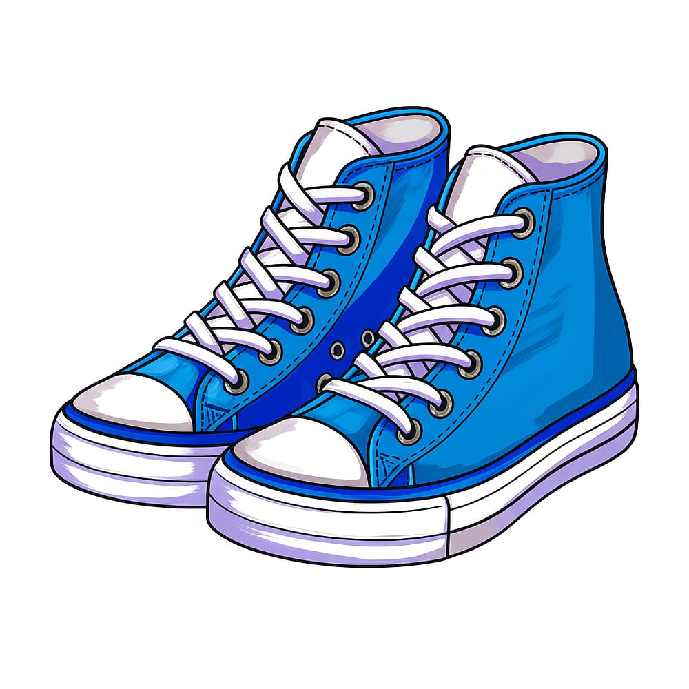Classic Kicks Color Time Coloring Page colored version