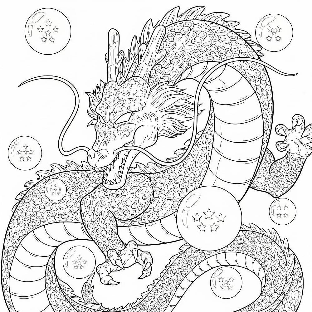 Eternal Dragon Shenron Coloring Page coloring page