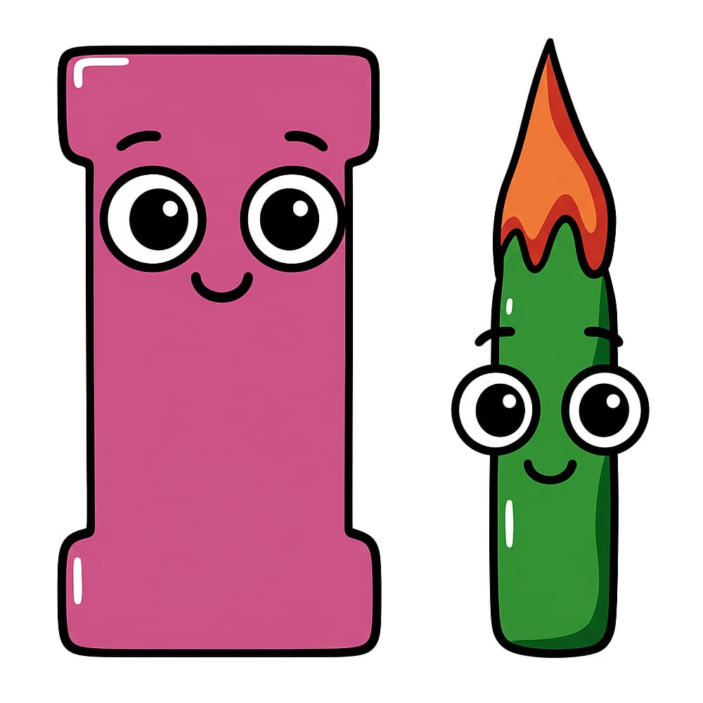 Friendly Letter I Duo Coloring Page colored version