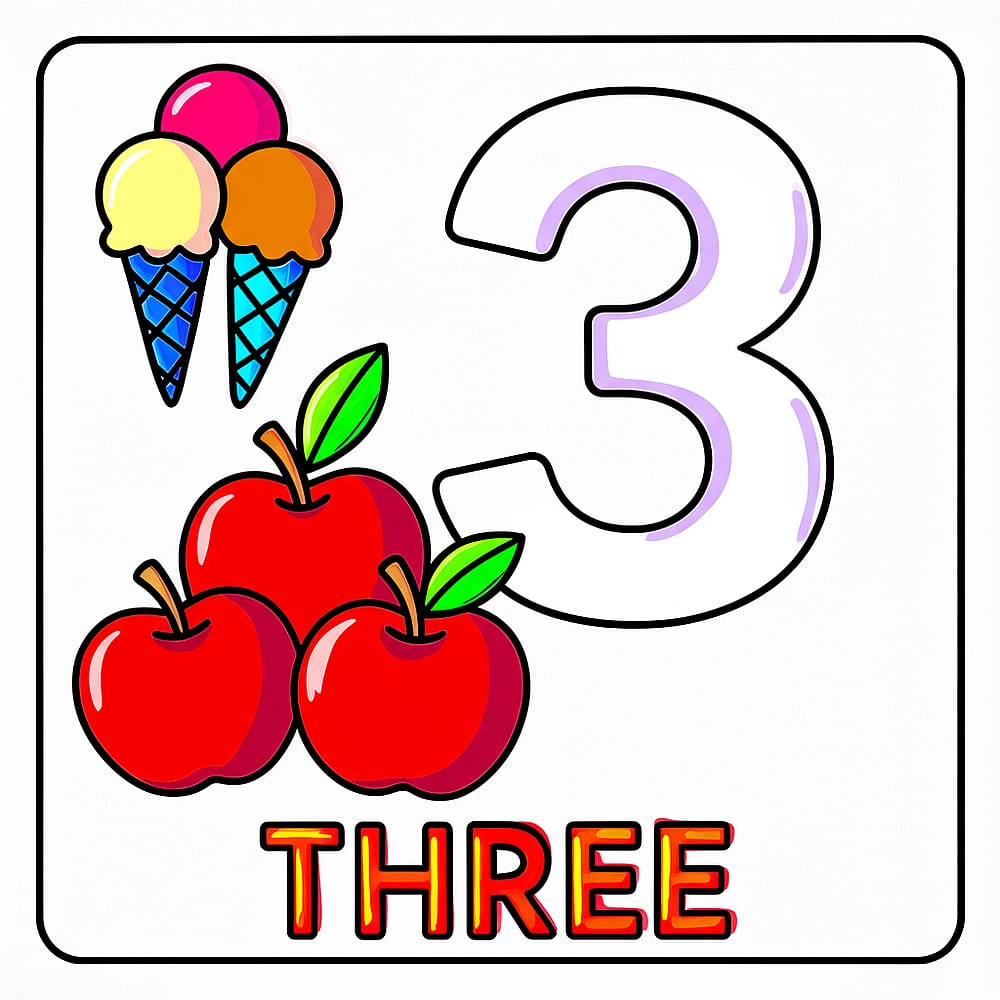 Fun With Counting Treats Coloring Page colored version