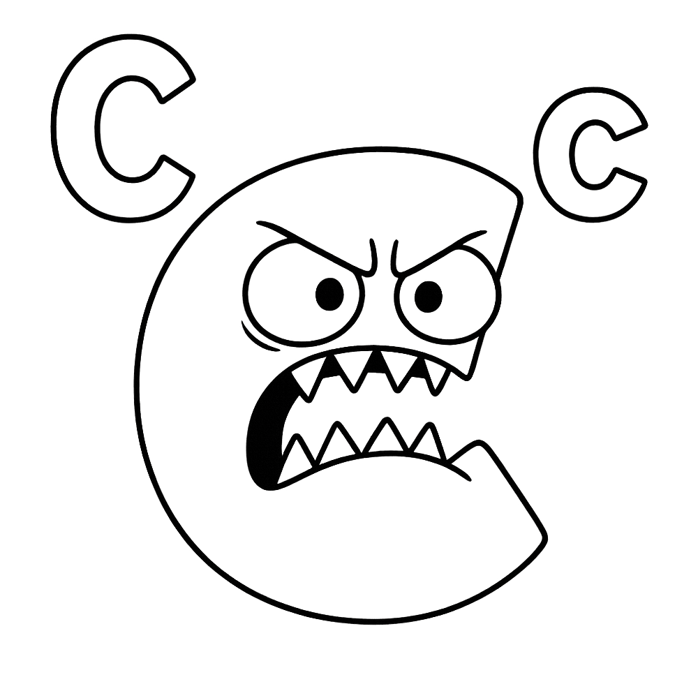 Furious Letter C Coloring Page coloring page