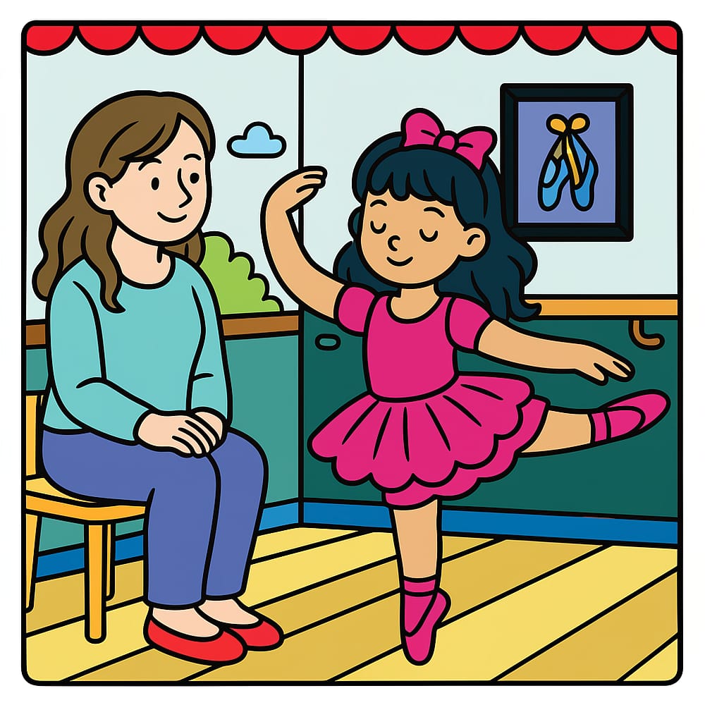 Little Ballerina's Recital colored version