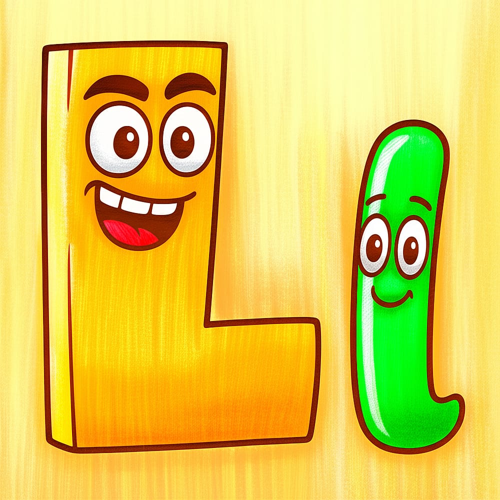 Lovely Letter L Friends Coloring Page colored version