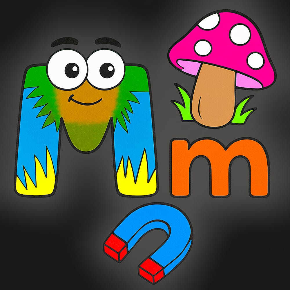 Marvelous M Learning Adventure Coloring Page colored version