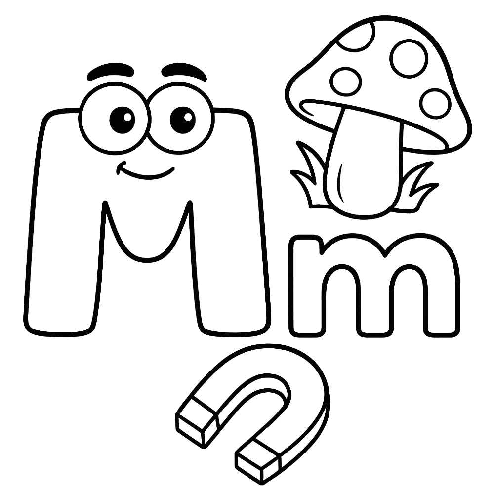 Marvelous M Learning Adventure Coloring Page coloring page
