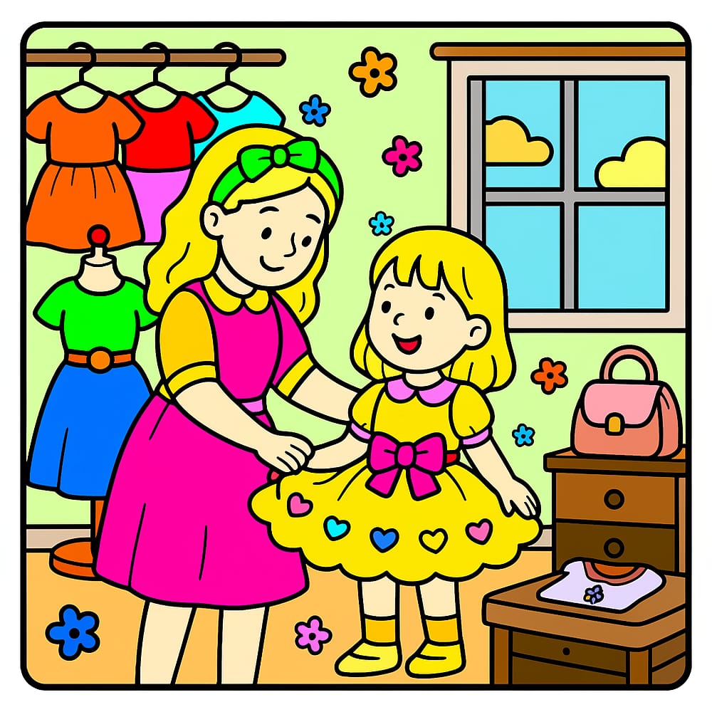 Dress-Up Day Delight colored version