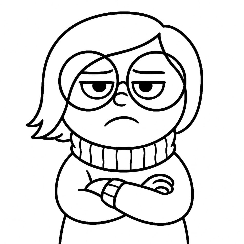 Sadness Feeling Blue Coloring Coloring Page coloring page