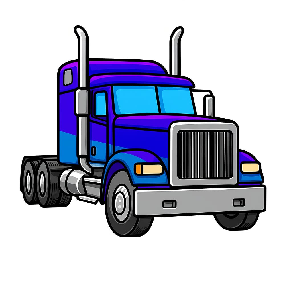 Mighty Semi-Truck Power colored version