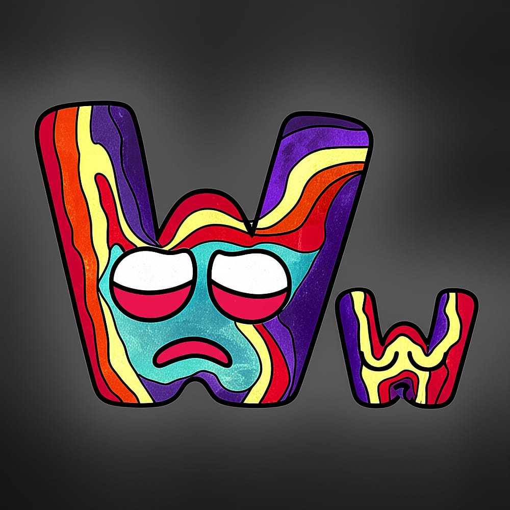 Sleepy W Wonders Coloring Page colored version