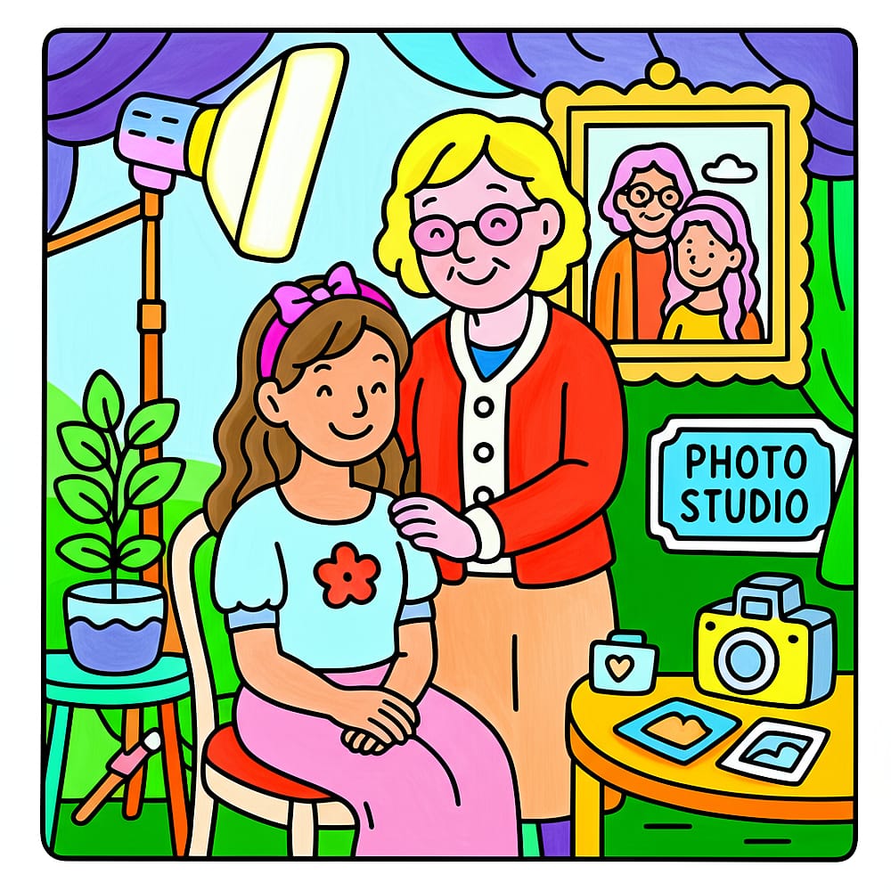 Studio Smiles with Grandma colored version