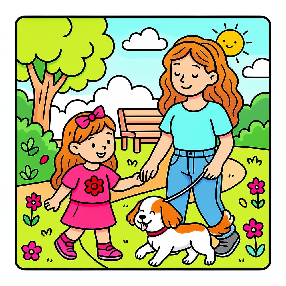 Sunny Park Day Adventure colored version