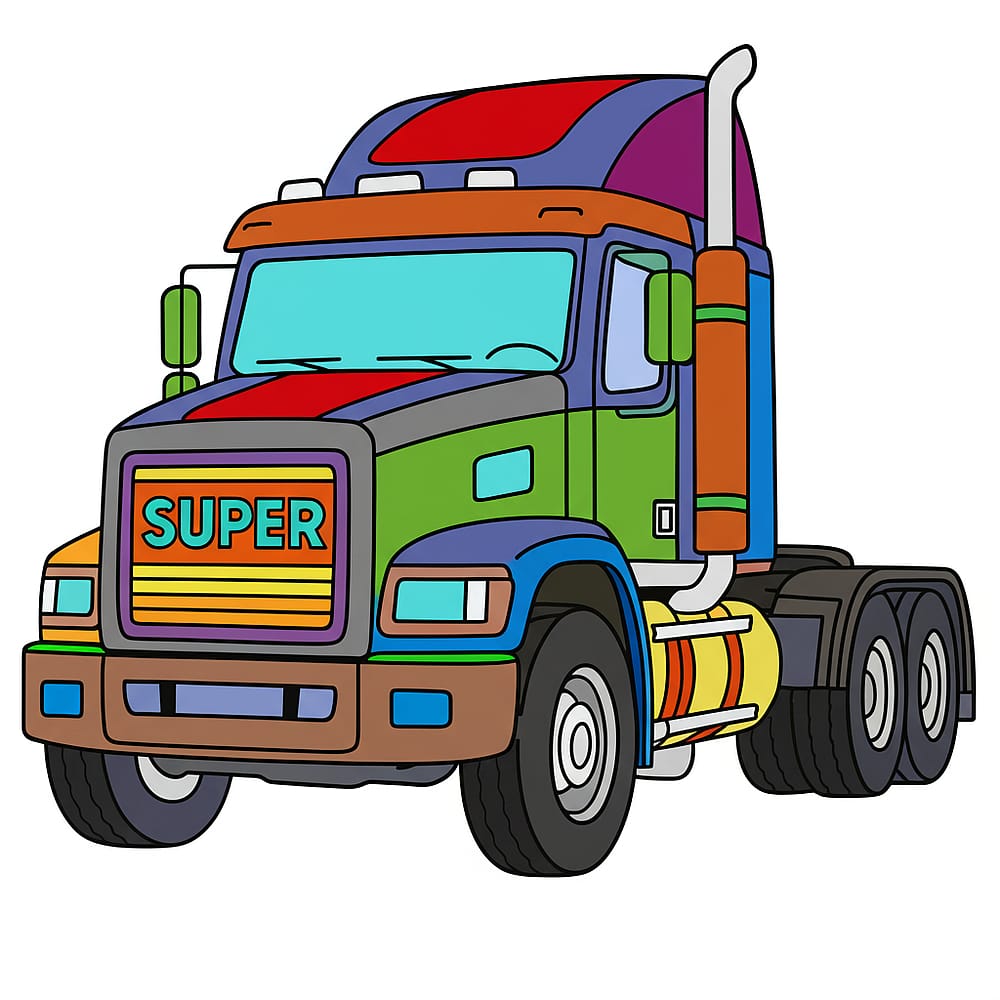 Super Semi-Truck Adventure colored version
