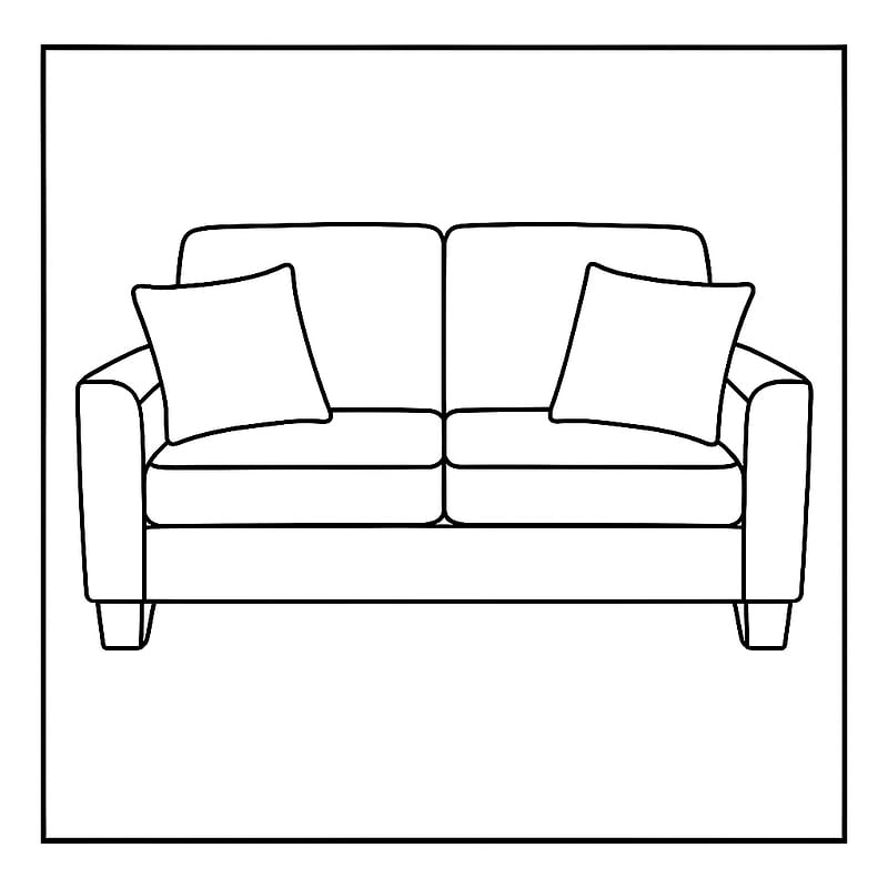 Comfy Two-Seater Sofa Coloring Page coloring page