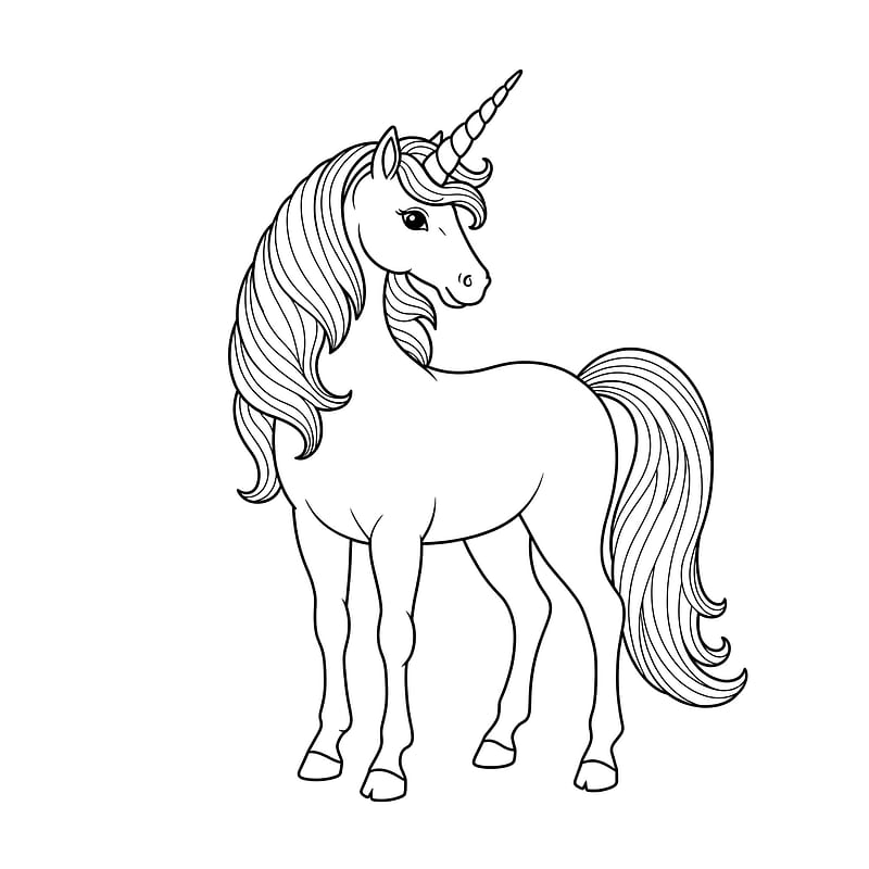 Enchanting Unicorn Coloring Page coloring page