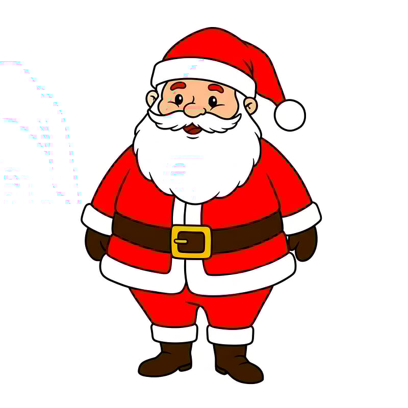 Jolly Santa Claus Coloring Page colored reference