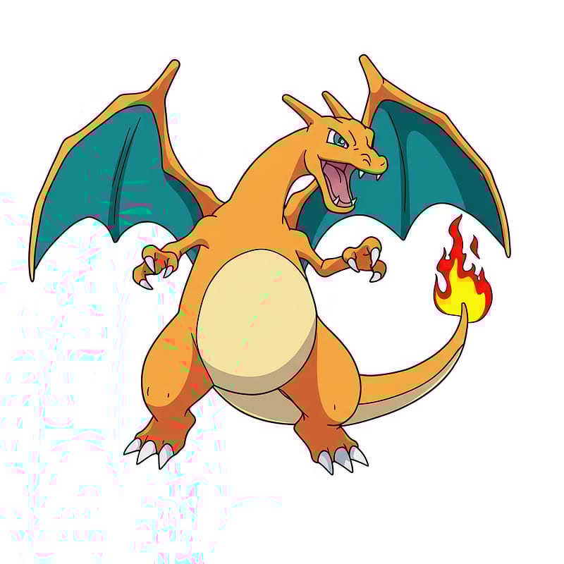 Mighty Charizard Pokémon Coloring Page colored reference