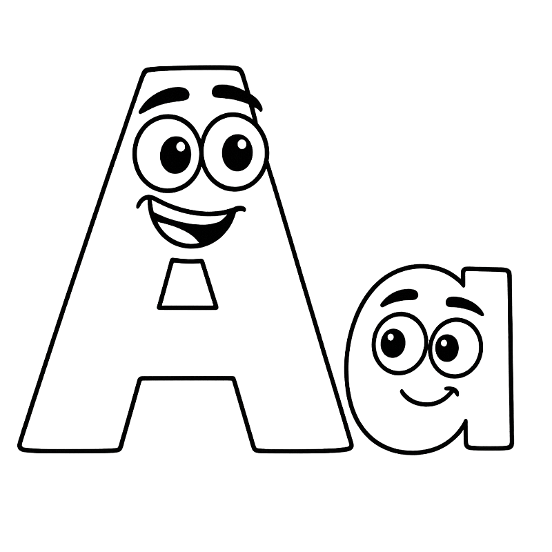 Adorable Alphabet Antics Coloring Page coloring page