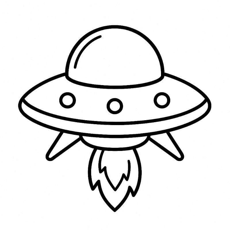 Alien Spaceship Adventure Coloring Page coloring page