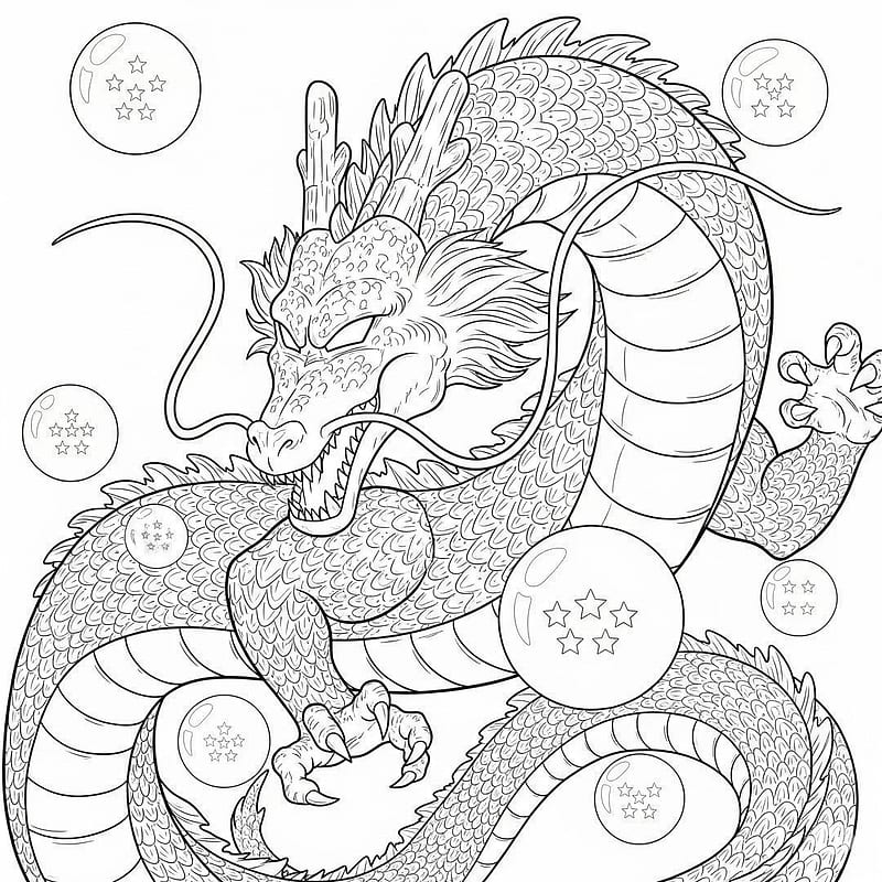 Eternal Dragon Shenron Coloring Page coloring page