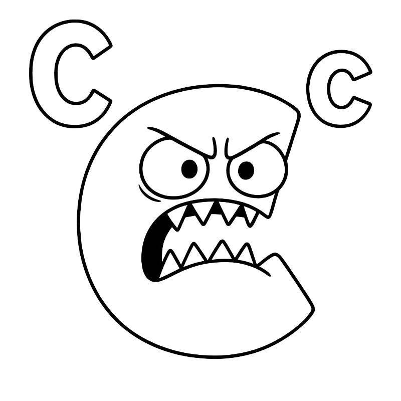 Furious Letter C Coloring Page coloring page