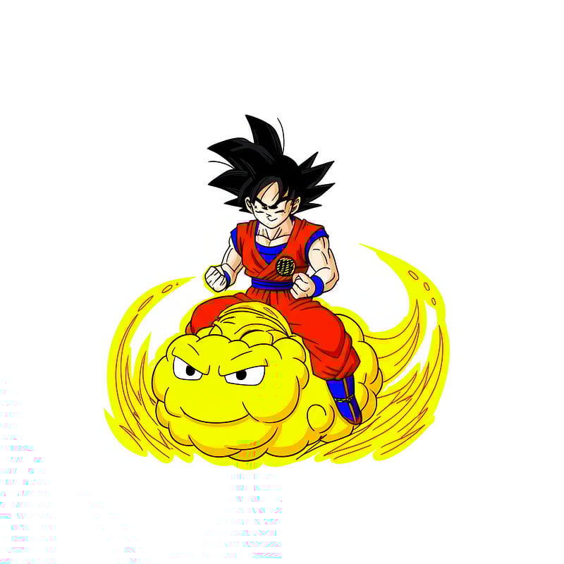 Goku Flying Nimbus Adventure Coloring Page colored reference