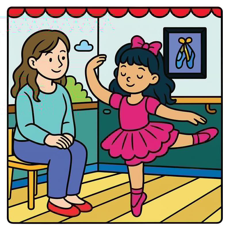 Little Ballerina's Recital colored reference