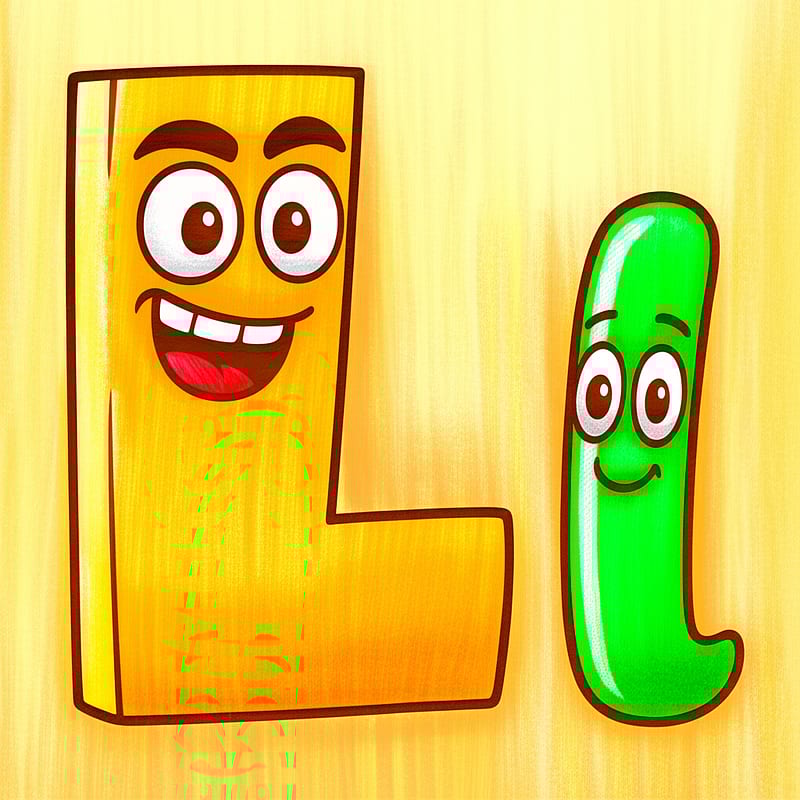 Lovely Letter L Friends Coloring Page colored reference